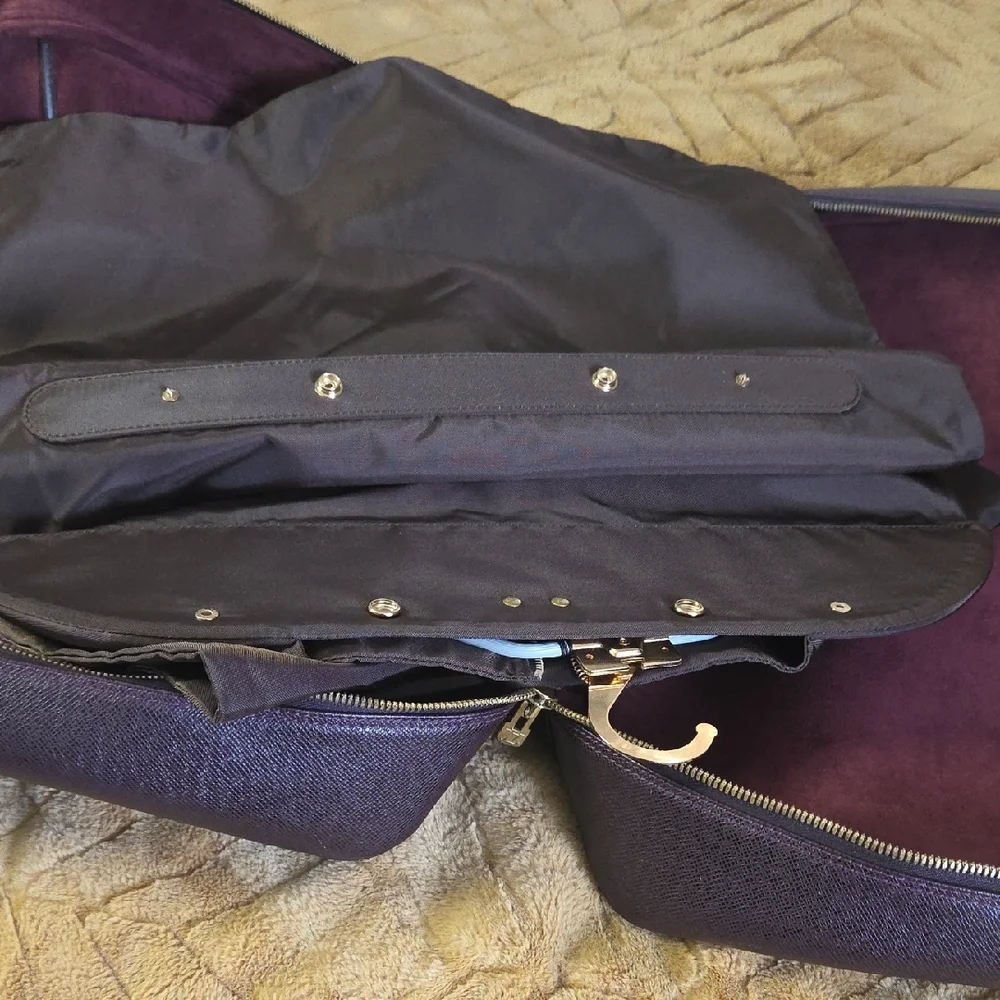 Louis Vuitton Helanga Taiga Luggage with garment bag